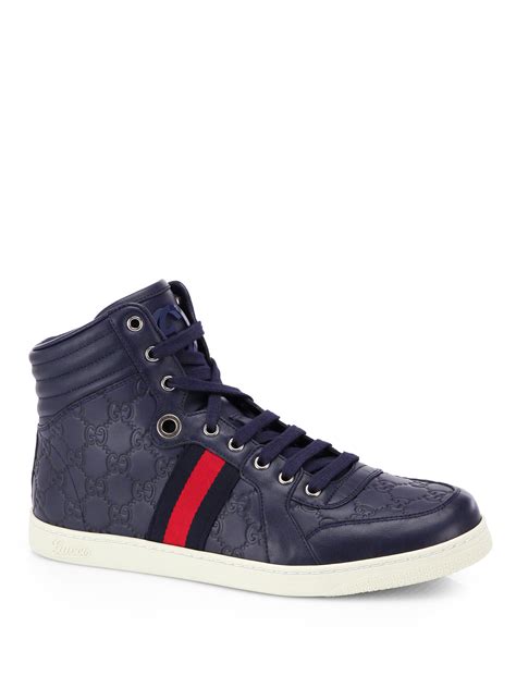 mens gucci trainers blue|all black sneakers gucci men.